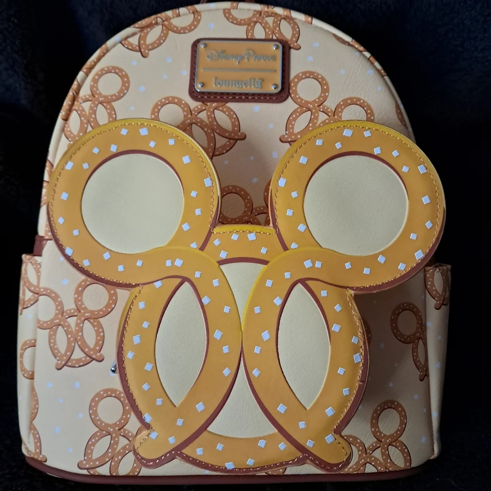 Disney Parks Mickey Pretzel Loungefly Mini Backpack